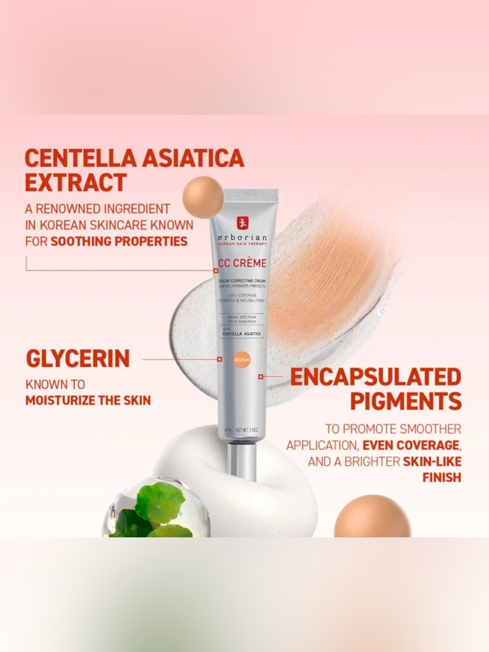 🆕 Erborian CC Cream, Color Correcting, Tone-Evening Korean Skincare. (3) pack 🩷 - Picture 5 of 6
